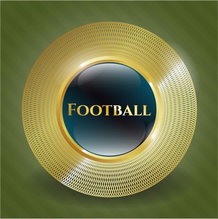 Football gold shiny badge