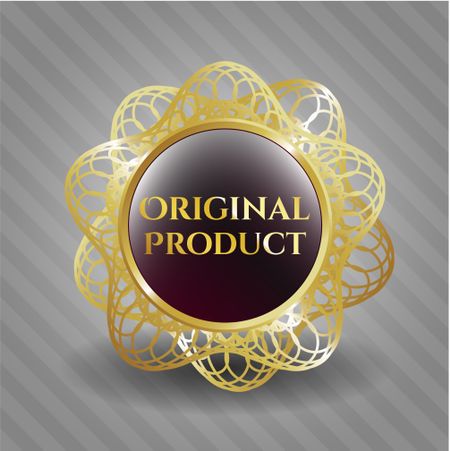 Original product gold shiny badge
