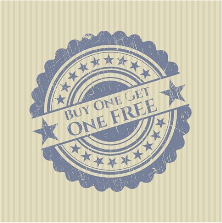 Buy one get one free rubber stamp