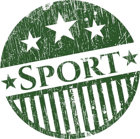 Green sport rubber stamp