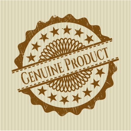 Genuine product rubber stamp