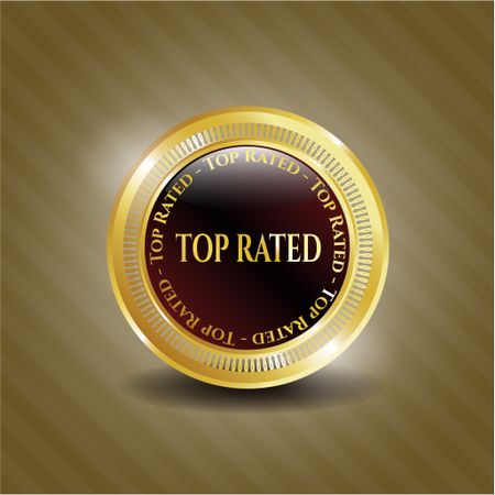 Top rated gold shiny badge