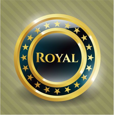 Royal gold shiny badge