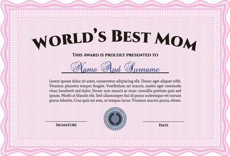 World's best mom award