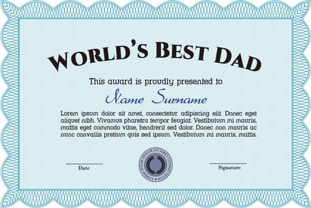 World's best dad award template