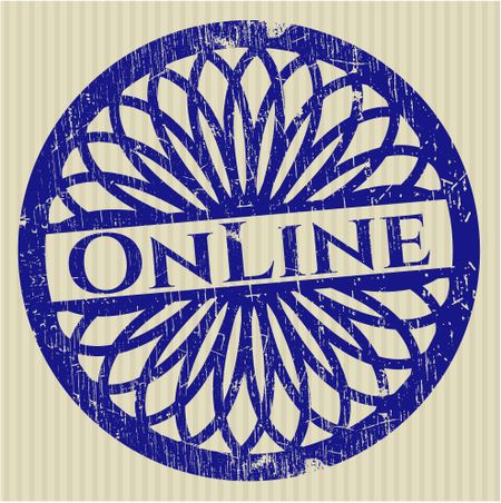 online-blue-rubber-stamp-279187688 Online blue rubber stamp