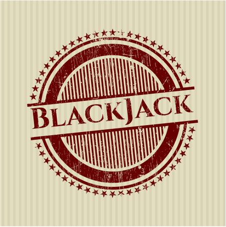 Red Blackjack rubber stamp