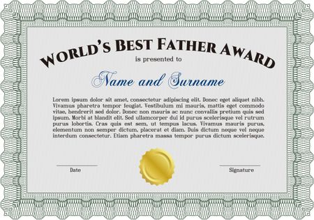 World's best father award template