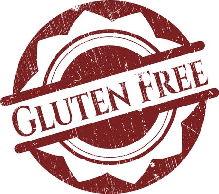 Gluten free red rubber stamp