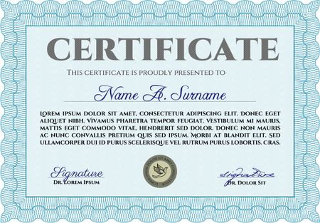 Diploma. Customizable, Easy to edit and change colors.Retro design. With linear background. 