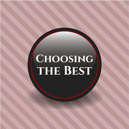 Choosing the best black badge with pink background