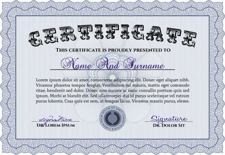 Certificate template or diploma template. Customizable, Easy to edit and change colors.Superior design. Easy to print. 