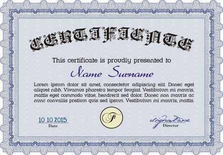 Certificate of achievement template. Good design. With quality background. Customizable, Easy to edit and change colors.