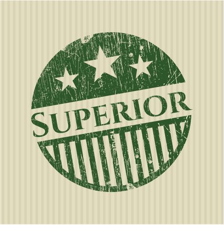 Superior green rubber stamp