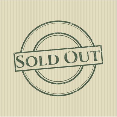 Sold out rubber stamp