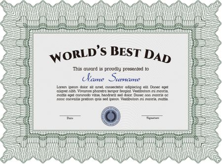 Green world's best dad award template