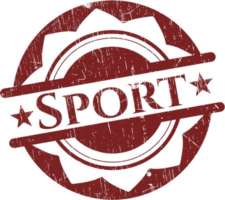 Red sport rubber stamp