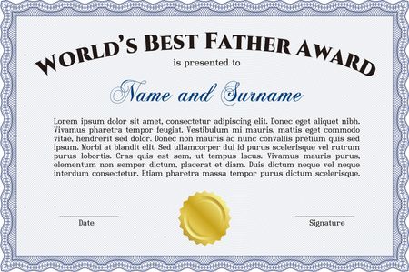 World's best father award template