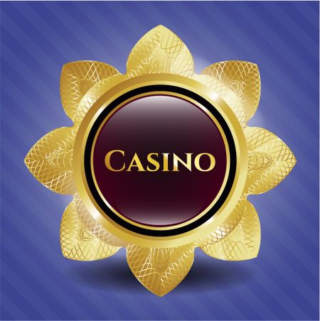 Casino gold shiny flower