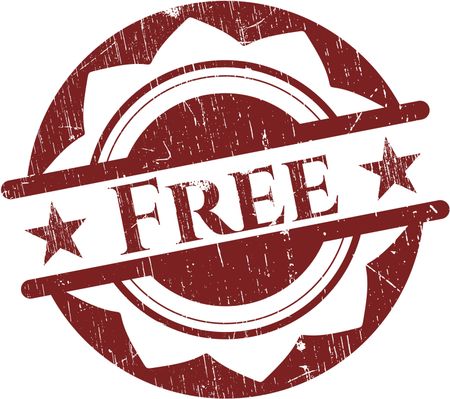 Red free rubber stamp