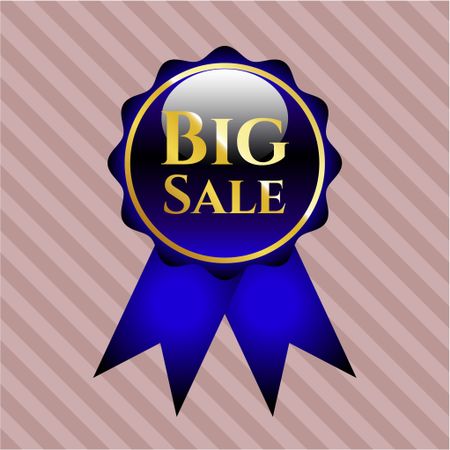 Big sale blue shiny ribbon