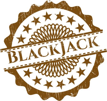 Blackjack rubber grunge stamp