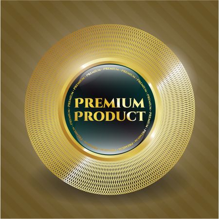 Premium product gold shiny badge