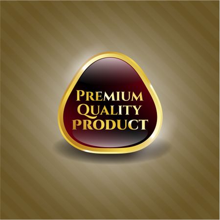 Premium quality product red shiny badge