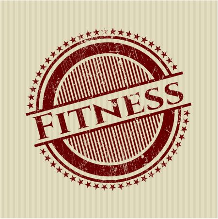 Fitness red grunge rubber stamp
