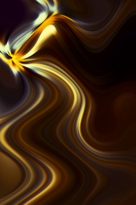 Fiery abstract of convergent wavy light trails for background and decoration