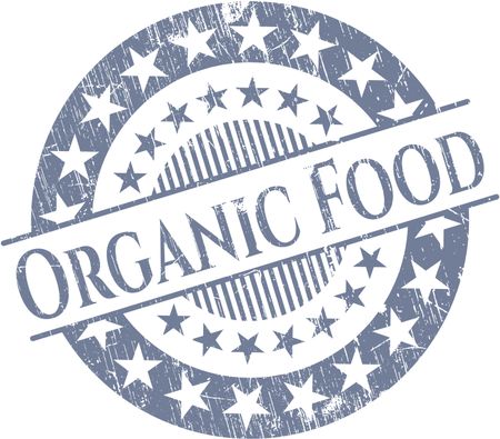 Organic food rubber grunge stamp