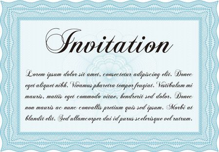 Retro invitation template. Excellent complex design. Vector illustration.With quality background. 
