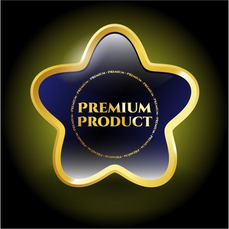 Premium product gold shiny star