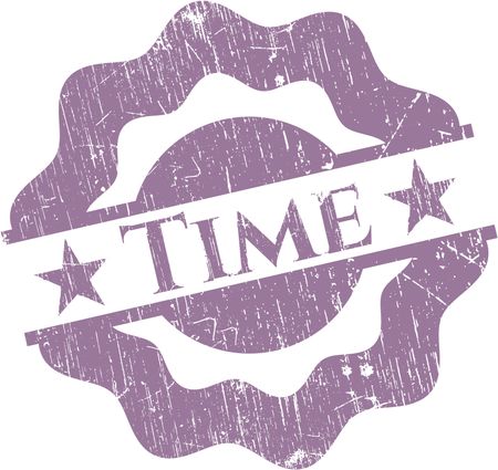Time grunge rubber stamp