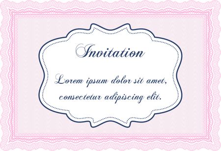 Vintage invitation. Excellent design. With quality background. Customizable, Easy to edit and change colors.