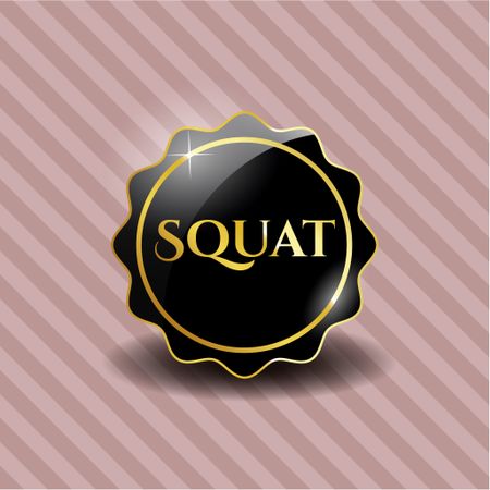 Squat black badge