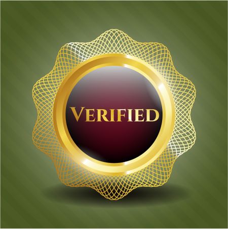 Verified gold shiny badge