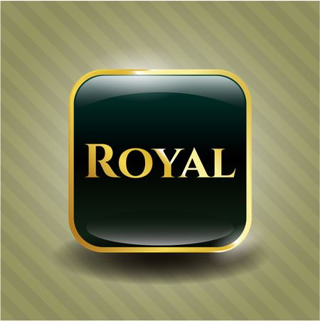 Royal green shiny emblem