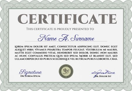 Certificate template or diploma template. Frame certificate template Vector.Good design. Easy to print. 