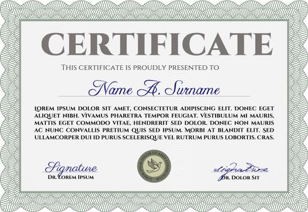 Certificate template or diploma template. Frame certificate template Vector.Good design. Easy to print.