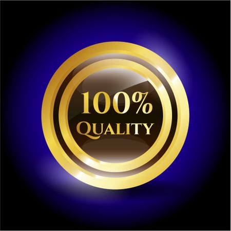 100% Quality gold shiny badge
