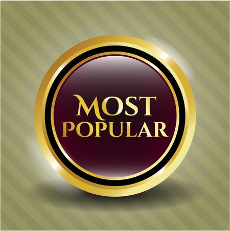Most popular gold shiny badge