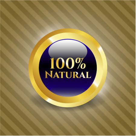 100% Natural gold shiny badge