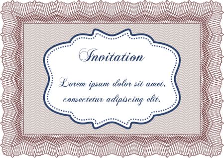 Invitation template. Retro design. Detailed.Complex background. 