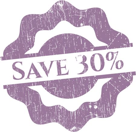 Save 30% rubber grunge stamp