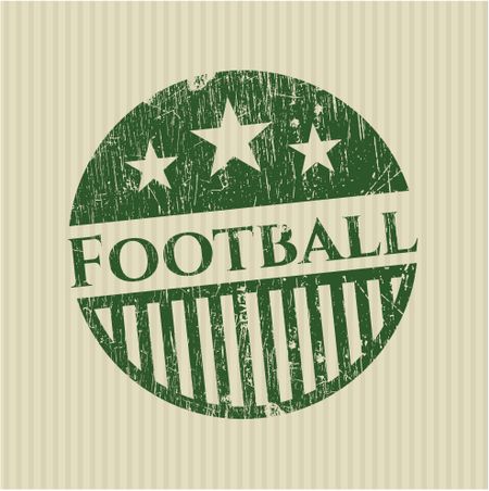 Football green rubber stamp