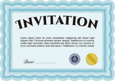 Retro invitation. Printer friendly. Customizable, Easy to edit and change colors.Excellent design. 