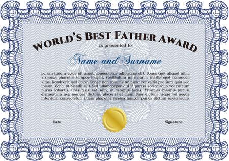 World's Best Dad blue template