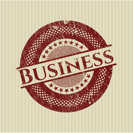 Red Business rubber stamp