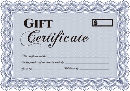 Retro Gift Certificate template. Printer friendly. Vector illustration.Good design. 